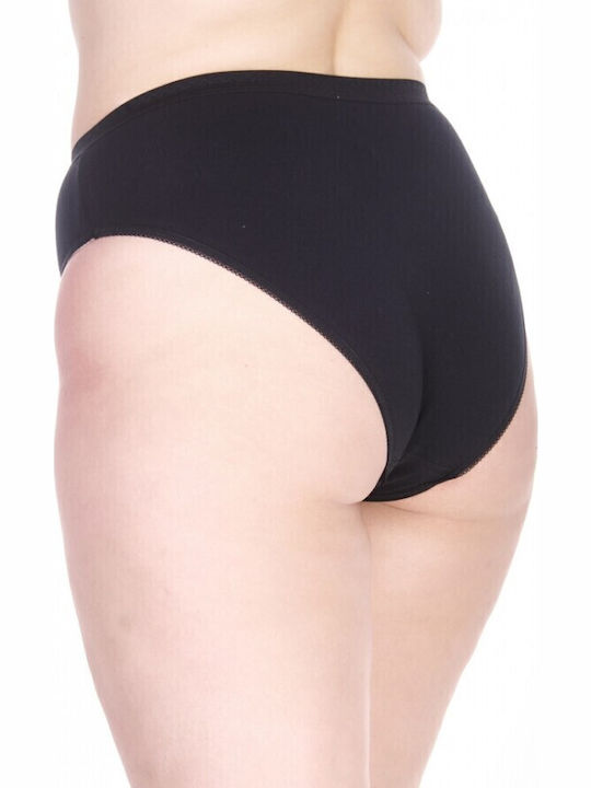 Hochtailliert Damen Slip Schwarz
