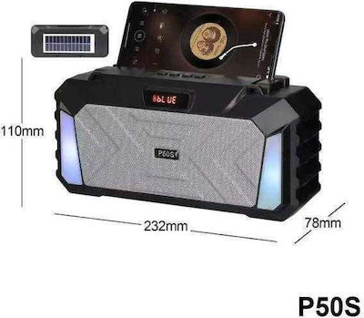 P50S Ηχείο Bluetooth 10W με Ραδιόφωνο και Διάρκεια Μπαταρίας έως 5 ώρες Μαύρο