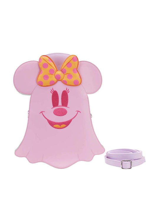 Loungefly Ghost Mickey and Minnie Mouse Glow Παιδική Τσάντα Ώμου Πολύχρωμη 20x5x21εκ.