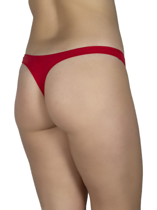 A.A UNDERWEAR Βαμβακερά Γυναικεία String 3Pack Γκρι / Μπλε / Κόκκινο