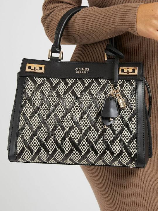 GUESS Katey Raffia Luxury Satchel