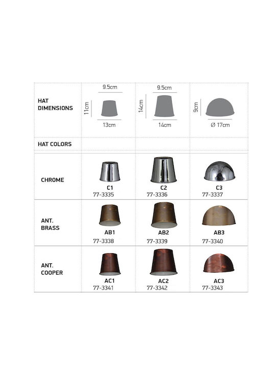 Home Lighting Καπέλο Φωτιστικού 17x17εκ.