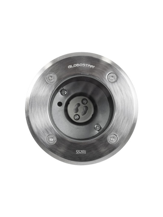 GloboStar Floor Spot IP68 for GU10 Socket Silver
