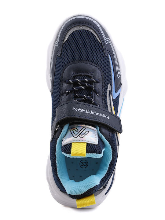 Marathon Kids Sneakers with Scratch Navy Blue