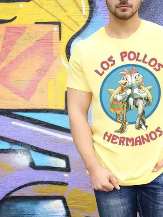 Pegasus Los Pollos Hermanos T-shirt Breaking Bad Yellow Cotton LOS0002