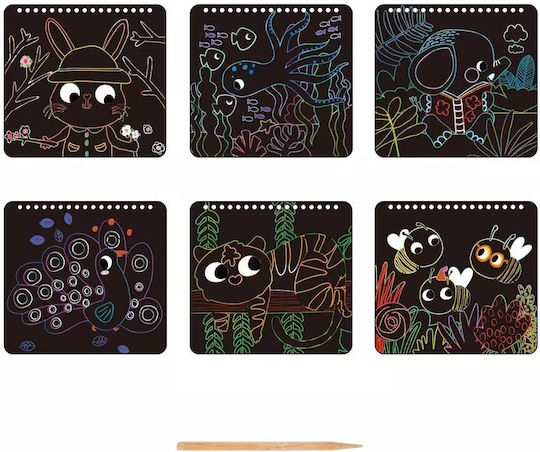 Tooky Toys Боядисване Scratch Art - Животни за Деца 3+ години+ Години