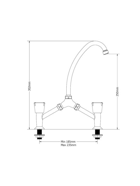 Polihome Corona Sink Faucet Silver