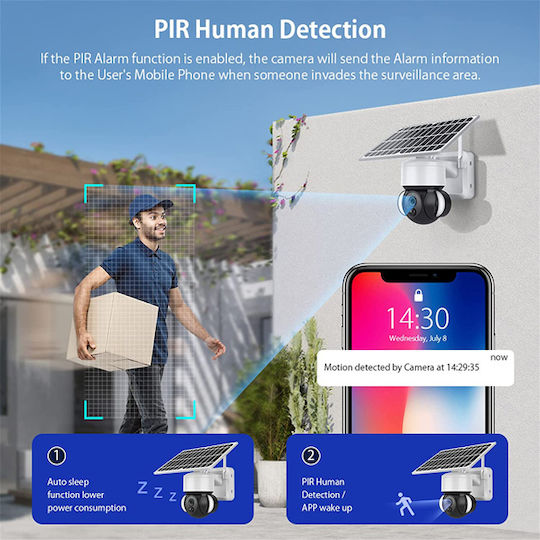 Sectec ST-S518M-3M IP Κάμερα Παρακολούθησης Wi-Fi Full HD+ 3MP Αδιάβροχη Μπαταρίας με Αμφίδρομη Επικοινωνία και Φακό 3.6mm