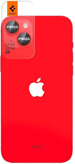 Spigen Optik Pro EZ Fit Camera Protection Tempered Glass Red for the iPhone 14 / 14 Plus
