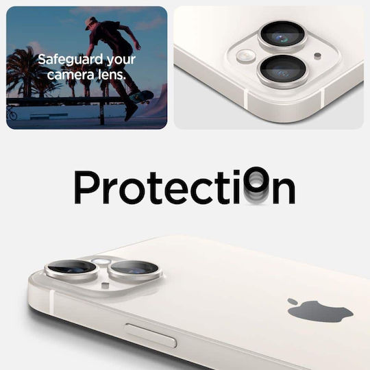 Spigen Optik Pro EZ Fit Camera Protection Tempered Glass Starlight for the iPhone 14 / 14 Plus