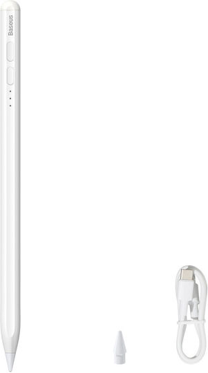 Baseus Smooth Writing Active Стилус Пен с Palm Rejection за iPad в Бял цвят SXBC000202