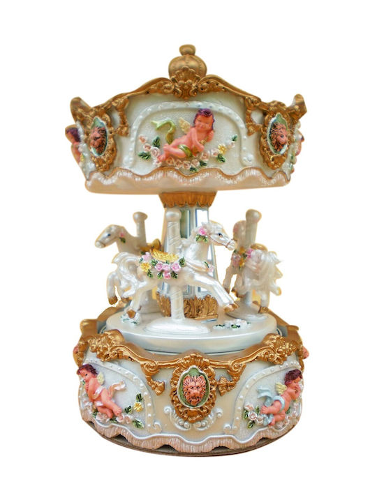 Carousel Christmas Decorative Carousel White 23x15cm