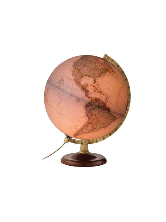 Illuminated World Globe with Diameter 30cm and Height 40cm Gold Executive