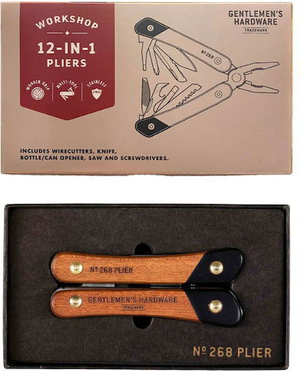 Gentlemen's Hardware Multitool Plier Kraft Πολυεργαλείο Καφέ