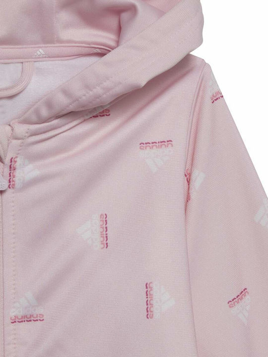 Adidas Kids Sweatpants Set Pink 2pcs Bluv Shiny