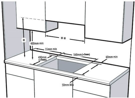 Beko Κεραμική Εστία με Πλαίσιο μη Αυτόνομη 58x51εκ.