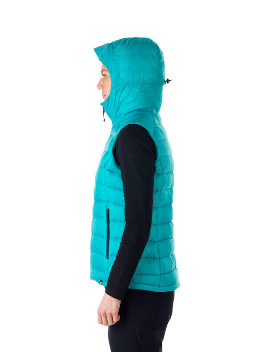 Northfinder Women's Hiking Short Puffer Jacket for Winter with Hood Turquoise