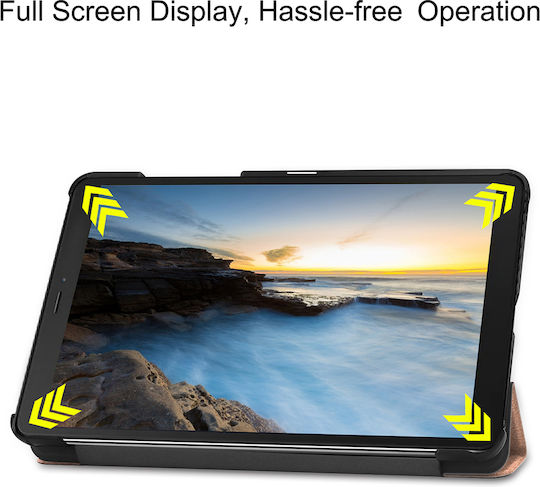 Sonique Smartcase Slim Flip Cover Ανθεκτική Ροζ Χρυσή (Galaxy Tab A 8.0 2019)