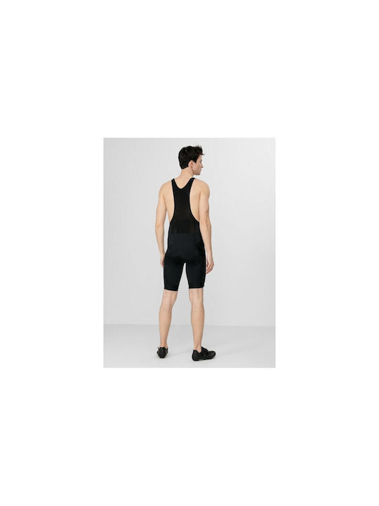 4F Pantaloni de ciclism cu bretele Negru