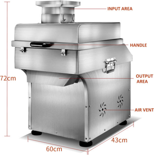 Prochef QD-20 Κόφτης Λαχανικών / Φρούτων 750W Ασημί