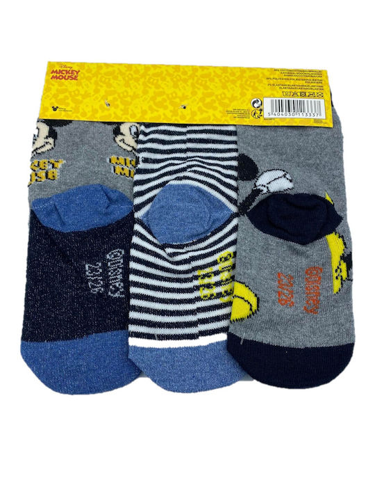 Disney Boys 3 Pack Knee-High Socks Gray