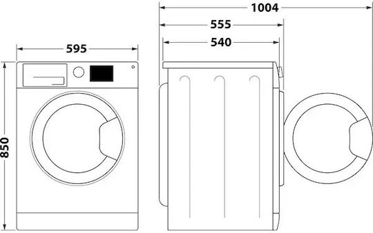 Indesit Mașină de spălat cu uscător 9kg/6kg Cu aburi 1400 Rotiri