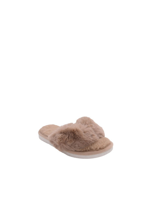 Jomix YL-68 Women's Slipper with Fur In Pink Colour YL-68