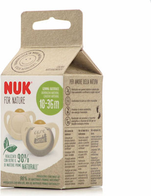 Nuk Ortondontice Suzete Cauciuc Natura Beige pentru 18-36 luni 2buc