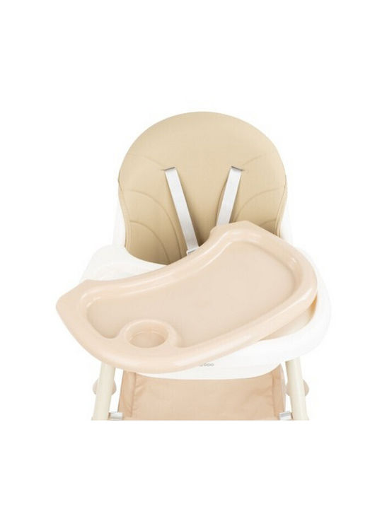 Kikka Boo Brie Baby Hochstuhl 2 in 1 mit Höhenverstellbar Beige
