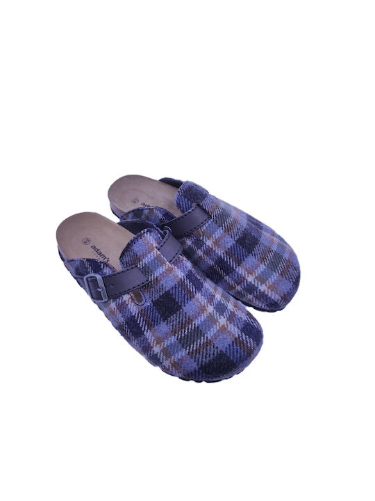 Adam's Shoes Men's Printed Slippers Dark Blue