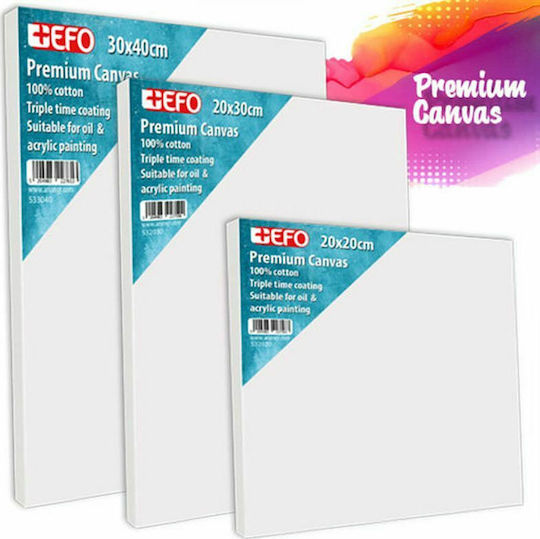 +Efo Leinwand auf Keilrahmen Weiß Platz mit Keilrahmen 20x20cm 380gr/m² 1Stück