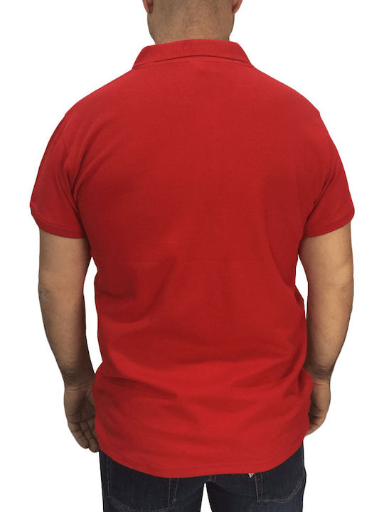 Star Polo Short Sleeve Blouse Red