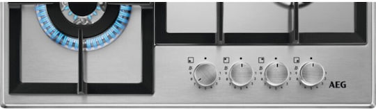 AEG 6000 Slim line Gaskochfeld Autonom 59.5x51εκ. Silber