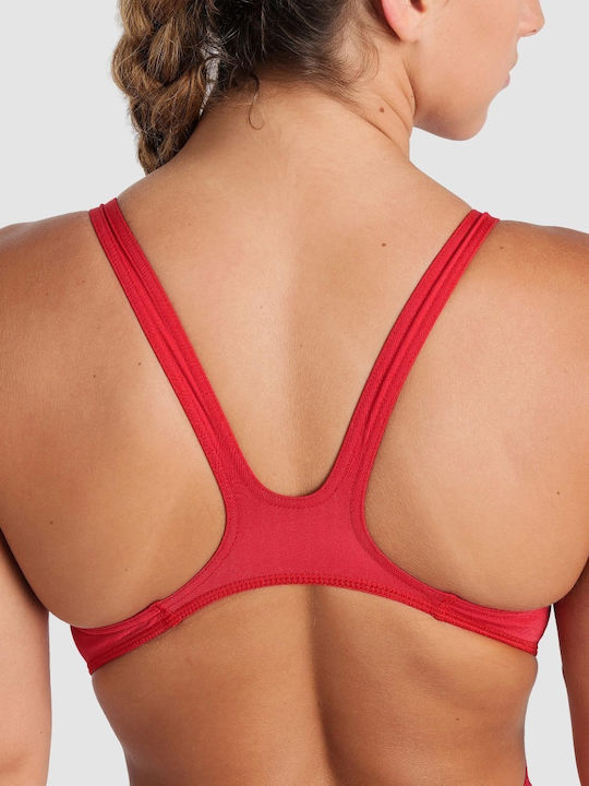 Tech Solid Sportlicher Badeanzug Rot