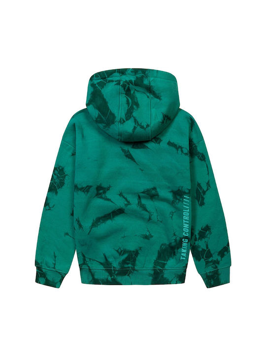 Minoti Kids Sweatshirt with Hood and Pocket Green Genius 2