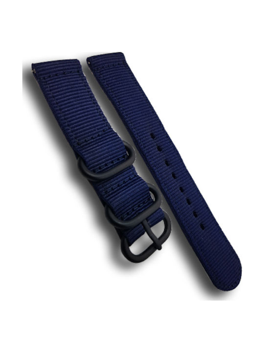 Zulu Fabric Strap Nato Navy Blue 24mm