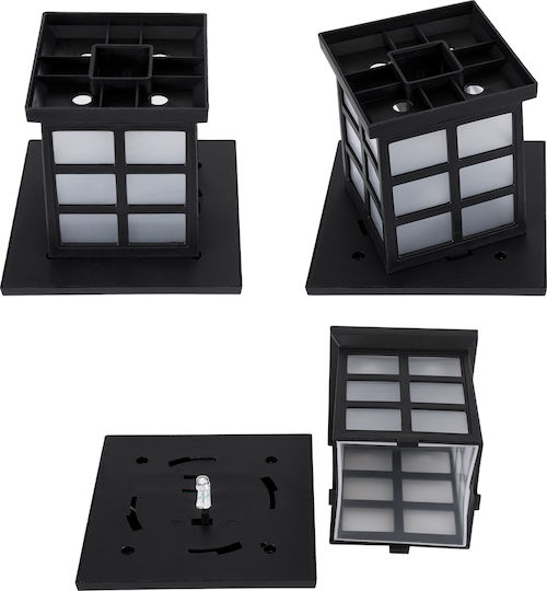 GloboStar Set of 2 Stake Solar Lights Lanterns 0.24W 100lm Cold White 6000K with Photocell IP65