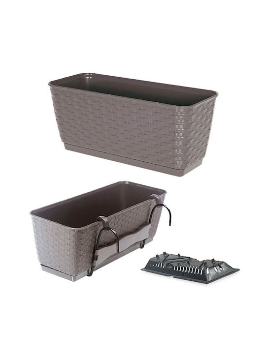 Marhome Ratolla Case Pw Planter Box Hanging 38.6x14.2cm Mocha 15-12-400-3 09-DRL400PW-7529U