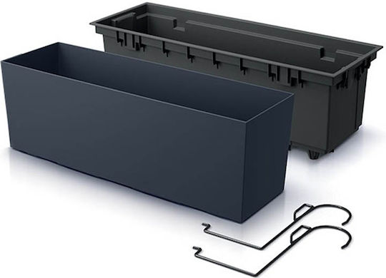 Marhome Urbi Case Кутия за саксии Пластмаса Въглени 58x18x19.5см.