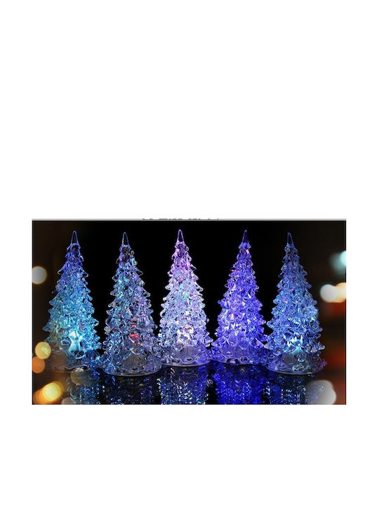 Christmas Decorative Illuminated Tree 13cm Battery Transparent