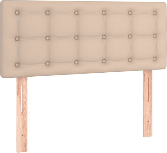 Bett Halb-Doppelbett Mit Kunstleder bezogen Cappuccino mit Latten & Matratze 120x200cm