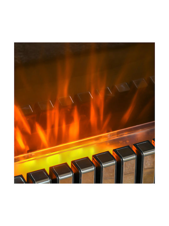 HomCom Επιδαπέδιο Ηλεκτρικό Τζάκι 2000W 79x77.5cm Λευκό