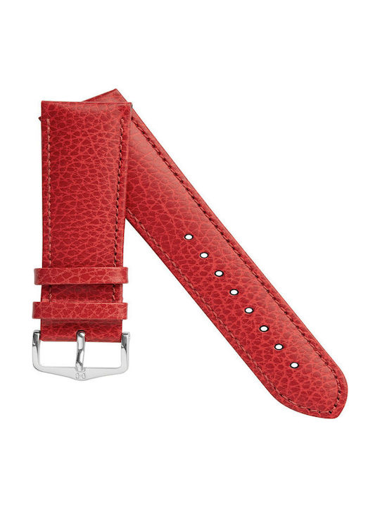 Hirsch Kansas Leather Strap Red 22mm