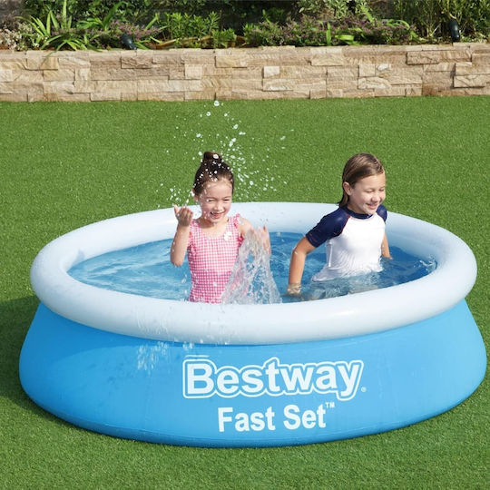 Bestway Children's Round PVC Swimming Pool 940lt Inflatable 183x51cm Light Blue