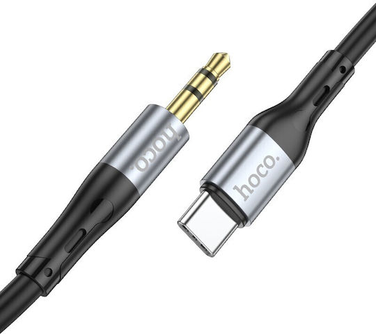 Hoco UPA22 USB 2.0 Cable USB-C male - 3.5mm Μαύρο 1m
