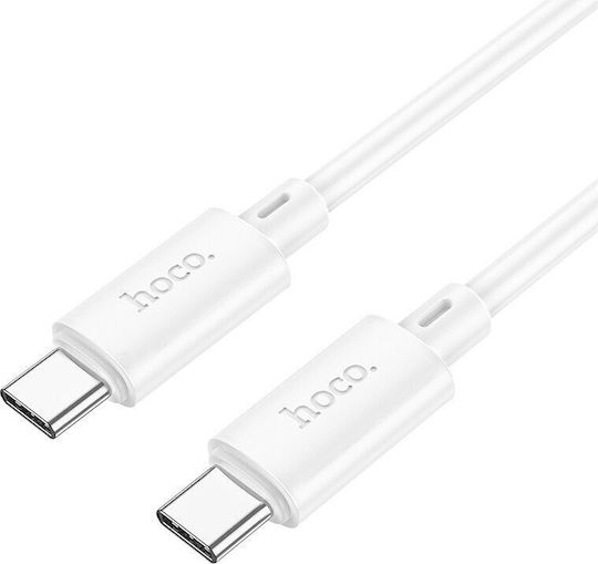 Hoco X88 USB 2.0 Cable USB-C male - USB-C 60W Λευκό 1m