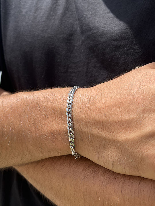 Oxzen Chain Hand made of Stainless Steel Thin Thickness 4mm and Length 23cm Oxzen Chain Hand made of Stainless Steel Thin Thickness 4mm and Length 23cm