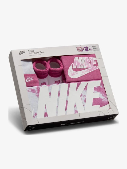 Nike Σετ Κορμάκι με Αξεσουάρ Ροζ 4τμχ