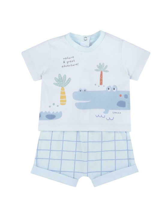 Chicco Kinder Set mit Shorts Sommer 2Stück Weiß