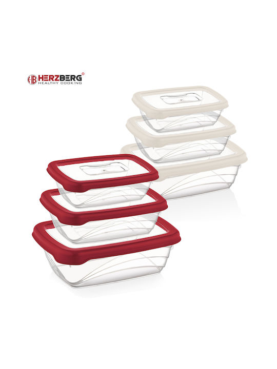 Herzberg Bio Saver Lunchbox Kunststoff Beige 3Stück
